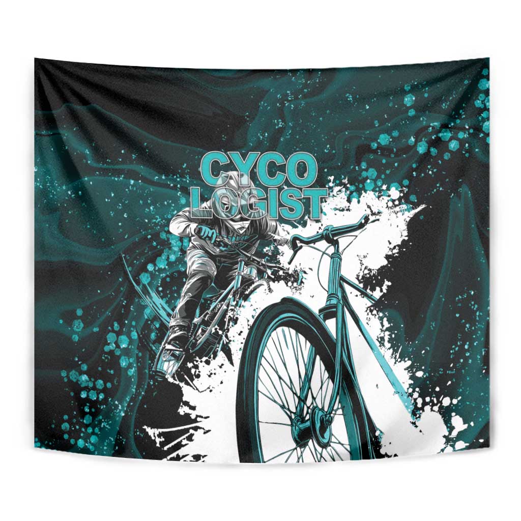 Cycologist Cycling Tapestry Grunge Style - Wonder Print Shop