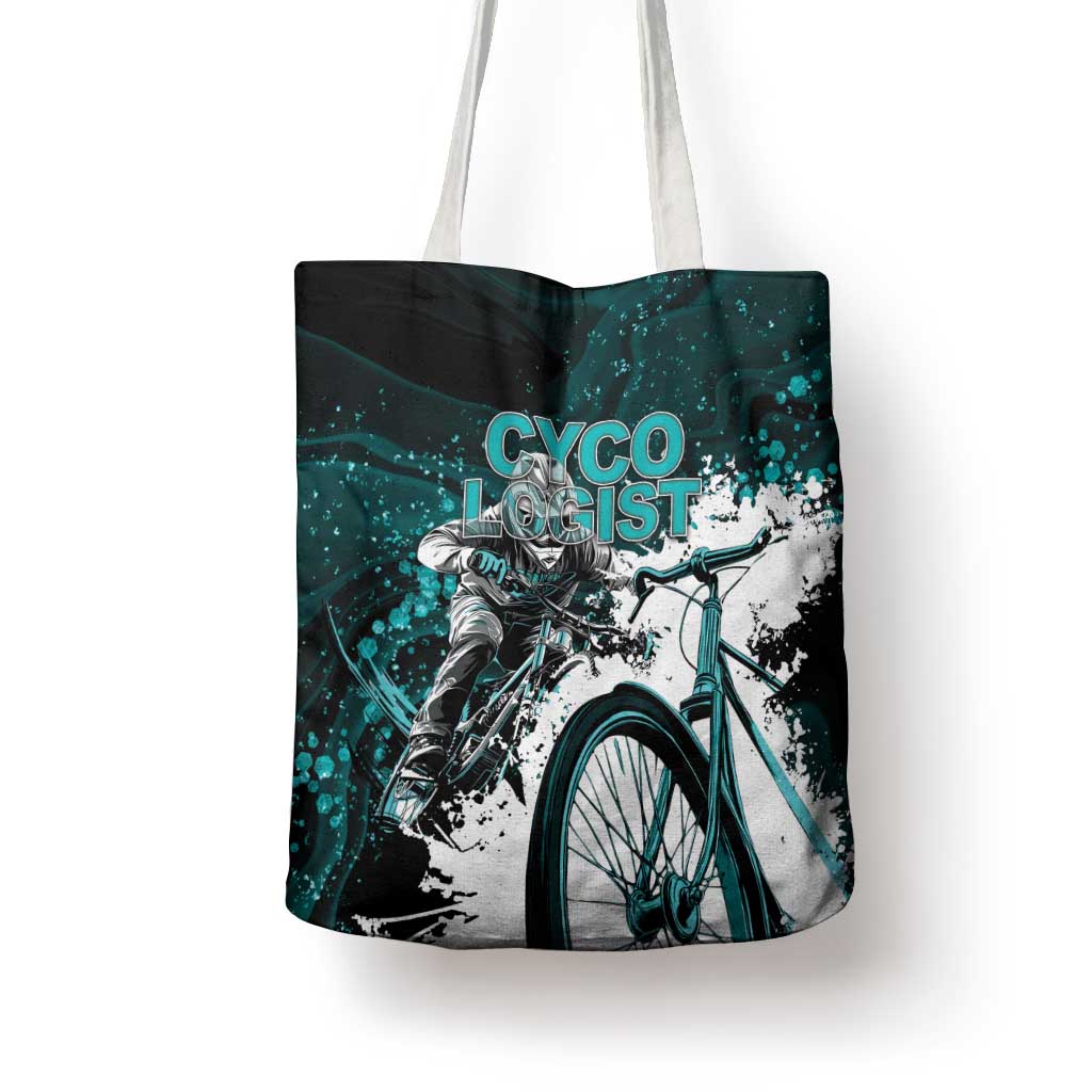 Cycologist Cycling Tote Bag Grunge Style - Wonder Print Shop