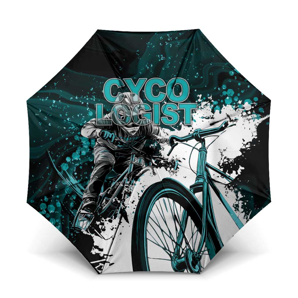 Cycologist Cycling Umbrella Grunge Style - Wonder Print Shop