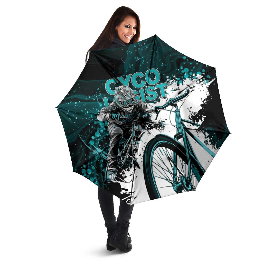 Cycologist Cycling Umbrella Grunge Style - Wonder Print Shop