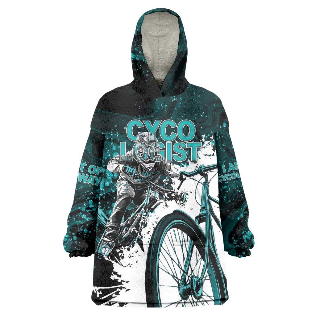 Cycologist Cycling Wearable Blanket Hoodie Grunge Style - Wonder Print Shop