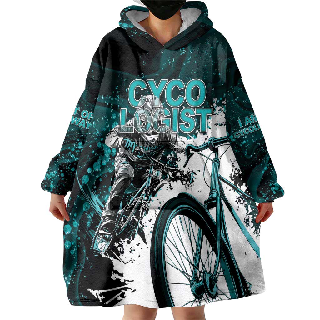 Cycologist Cycling Wearable Blanket Hoodie Grunge Style - Wonder Print Shop