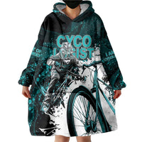 Cycologist Cycling Wearable Blanket Hoodie Grunge Style - Wonder Print Shop