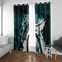 Cycologist Cycling Window Curtain Grunge Style - Wonder Print Shop