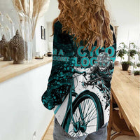 Cycologist Cycling Women Casual Shirt Grunge Style - Wonder Print Shop