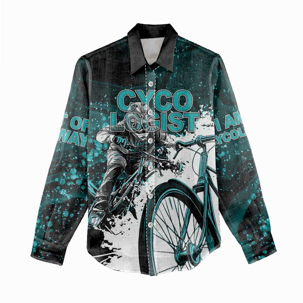 Cycologist Cycling Women Casual Shirt Grunge Style - Wonder Print Shop