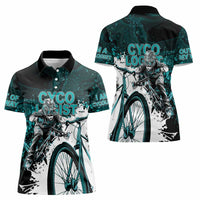 Cycologist Cycling Women Polo Shirt Grunge Style - Wonder Print Shop