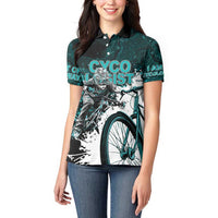 Cycologist Cycling Women Polo Shirt Grunge Style - Wonder Print Shop
