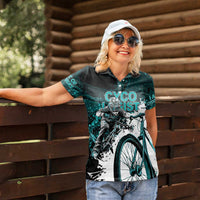 Cycologist Cycling Women Polo Shirt Grunge Style - Wonder Print Shop