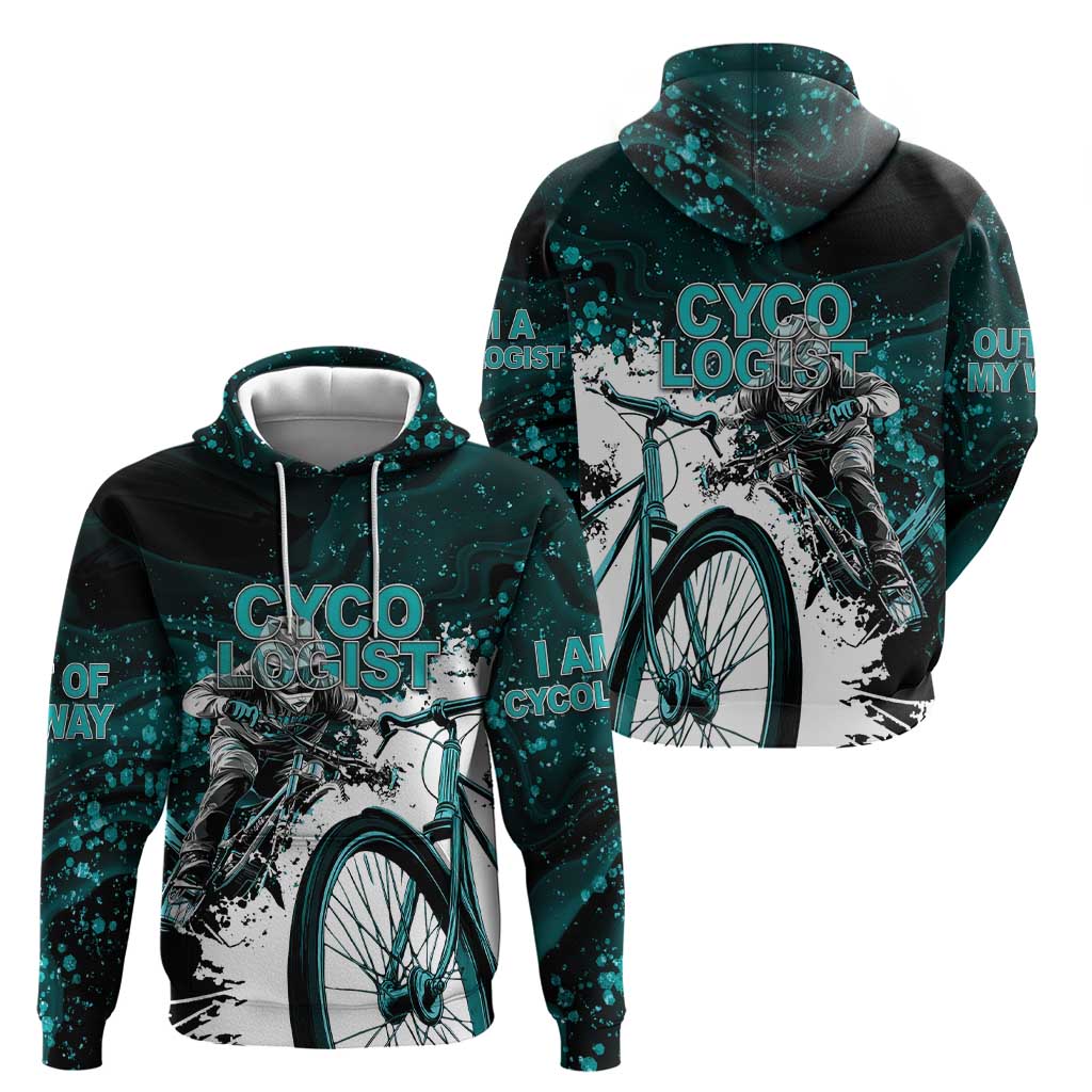 Cycologist Cycling Zip Hoodie Grunge Style - Wonder Print Shop
