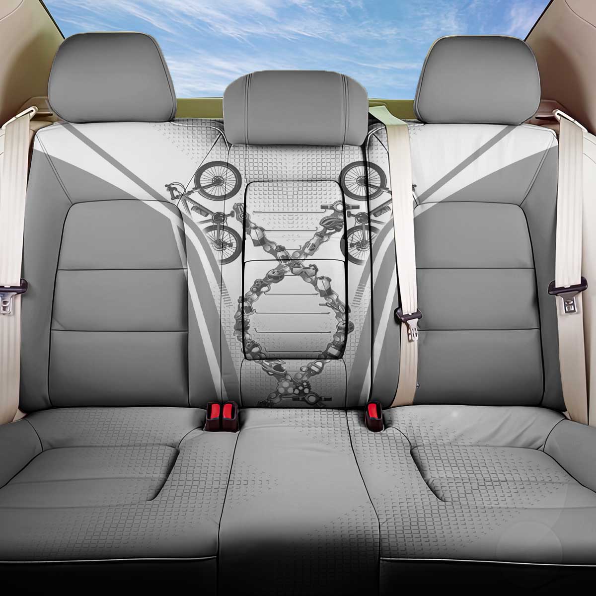 Personalized Cycling Back Car Seat Cover Its In My DNA - Wonder Print Shop