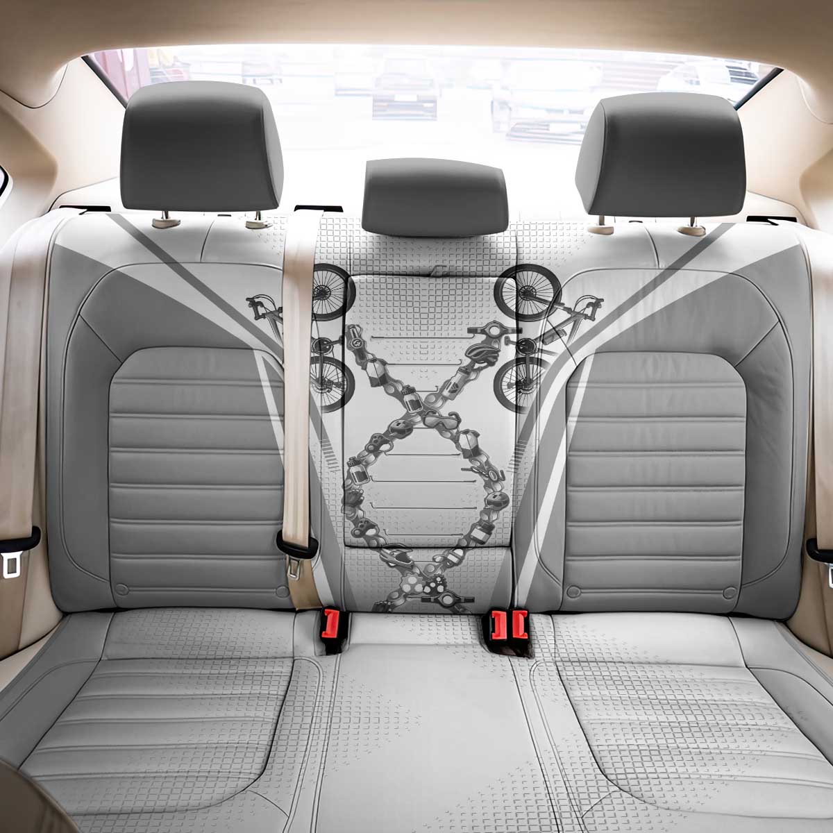 Personalized Cycling Back Car Seat Cover Its In My DNA - Wonder Print Shop