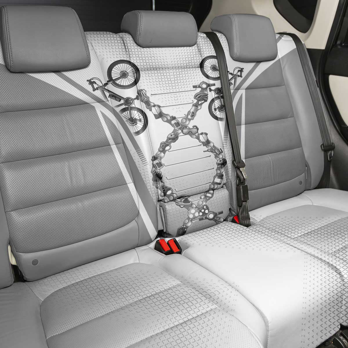 Personalized Cycling Back Car Seat Cover Its In My DNA - Wonder Print Shop