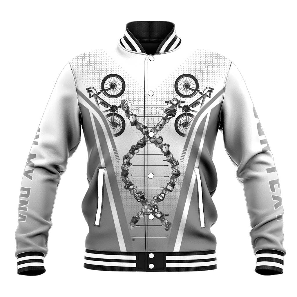 Personalized Cycling Baseball Jacket Its In My DNA - Wonder Print Shop