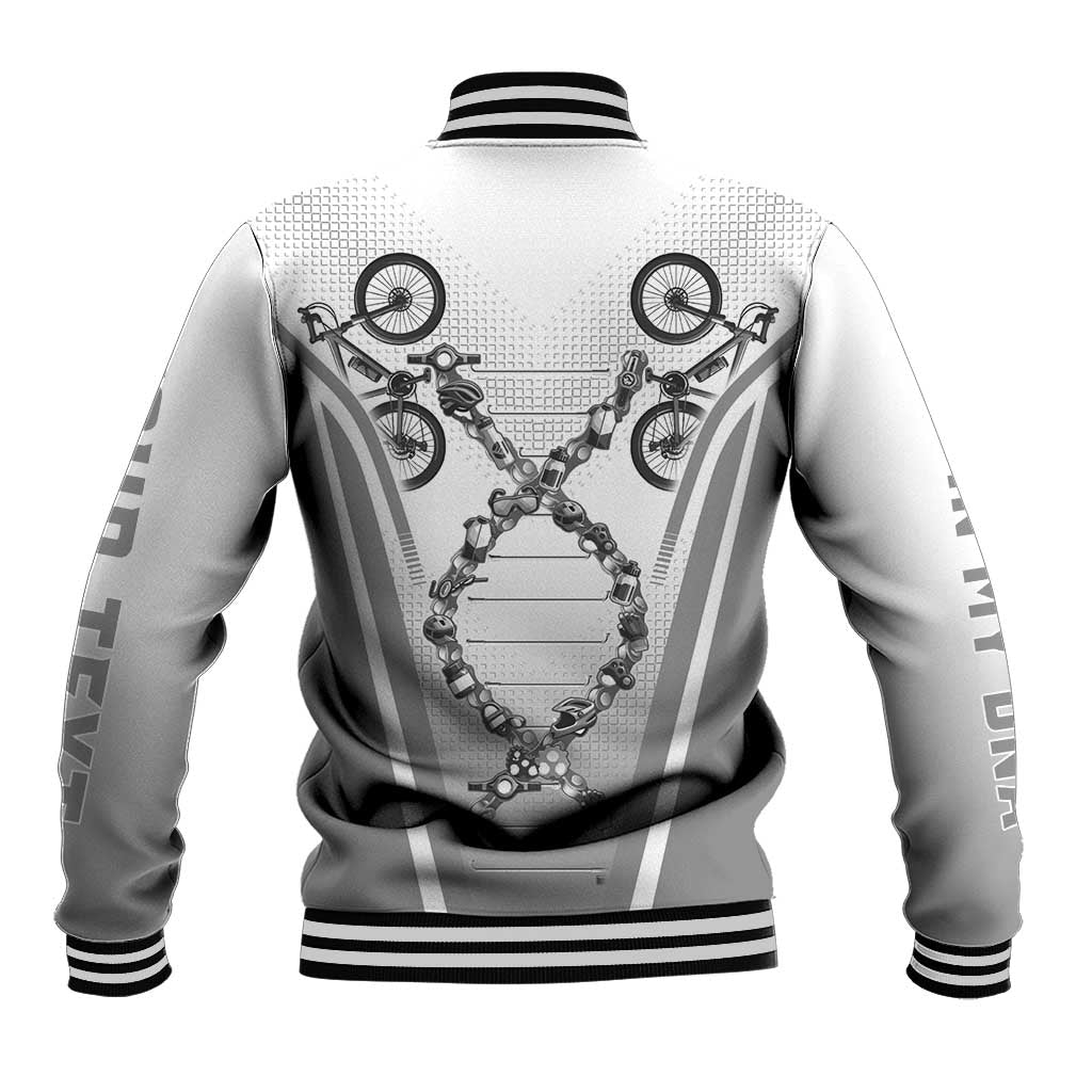 Personalized Cycling Baseball Jacket Its In My DNA - Wonder Print Shop