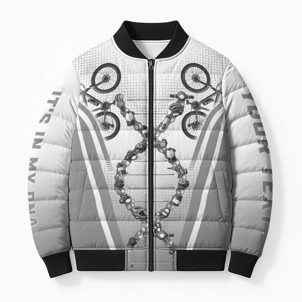 Cycling Bomber Puffer Jacket Its In My DNA - Wonder Print Shop