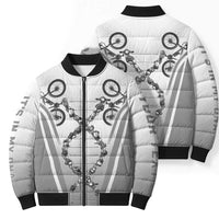 Cycling Bomber Puffer Jacket Its In My DNA - Wonder Print Shop