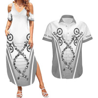 Personalized Cycling Couples Matching Summer Maxi Dress and Hawaiian Shirt Its In My DNA - Wonder Print Shop
