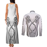 Personalized Cycling Couples Matching Tank Maxi Dress and Long Sleeve Button Shirt Its In My DNA - Wonder Print Shop