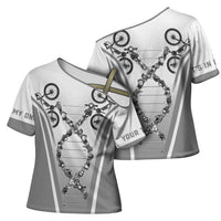 Cycling Cross Shoulder Shirt Its In My DNA - Wonder Print Shop