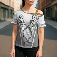 Cycling Cross Shoulder Shirt Its In My DNA - Wonder Print Shop