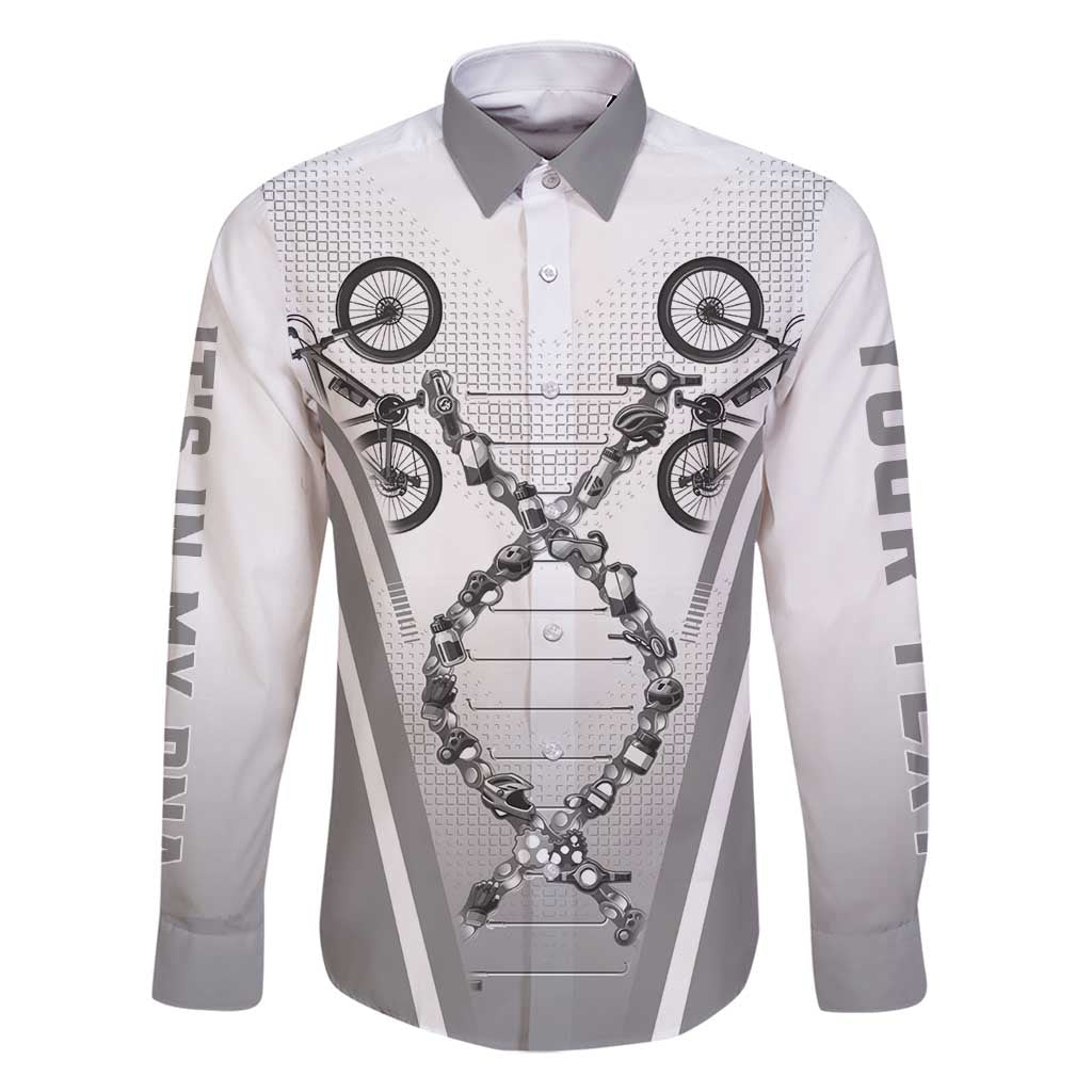 Personalized Cycling Family Matching Long Sleeve Bodycon Dress and Hawaiian Shirt Its In My DNA - Wonder Print Shop