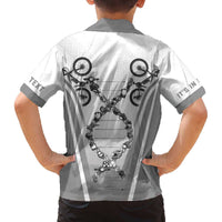 Personalized Cycling Family Matching Off The Shoulder Long Sleeve Dress and Hawaiian Shirt Its In My DNA - Wonder Print Shop
