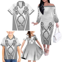 Personalized Cycling Family Matching Off The Shoulder Long Sleeve Dress and Hawaiian Shirt Its In My DNA - Wonder Print Shop