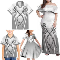 Personalized Cycling Family Matching Off Shoulder Maxi Dress and Hawaiian Shirt Its In My DNA - Wonder Print Shop