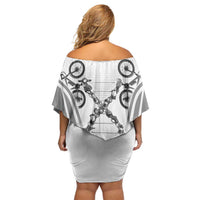 Personalized Cycling Family Matching Off Shoulder Short Dress and Hawaiian Shirt Its In My DNA - Wonder Print Shop