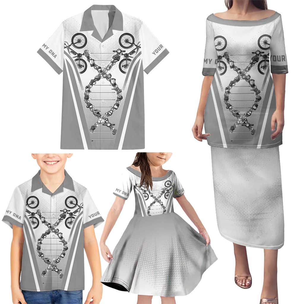 Personalized Cycling Family Matching Puletasi and Hawaiian Shirt Its In My DNA - Wonder Print Shop