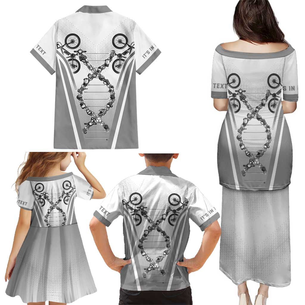 Personalized Cycling Family Matching Puletasi and Hawaiian Shirt Its In My DNA - Wonder Print Shop