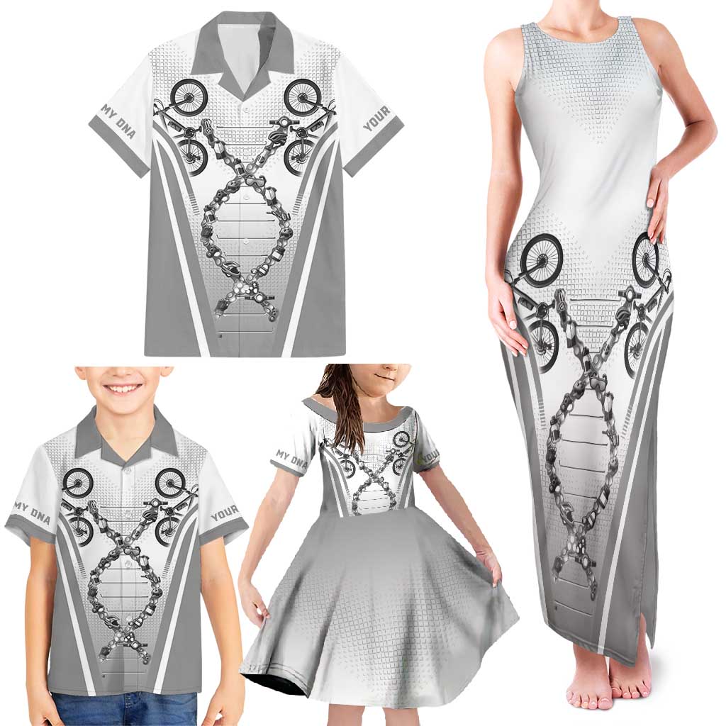 Personalized Cycling Family Matching Tank Maxi Dress and Hawaiian Shirt Its In My DNA - Wonder Print Shop