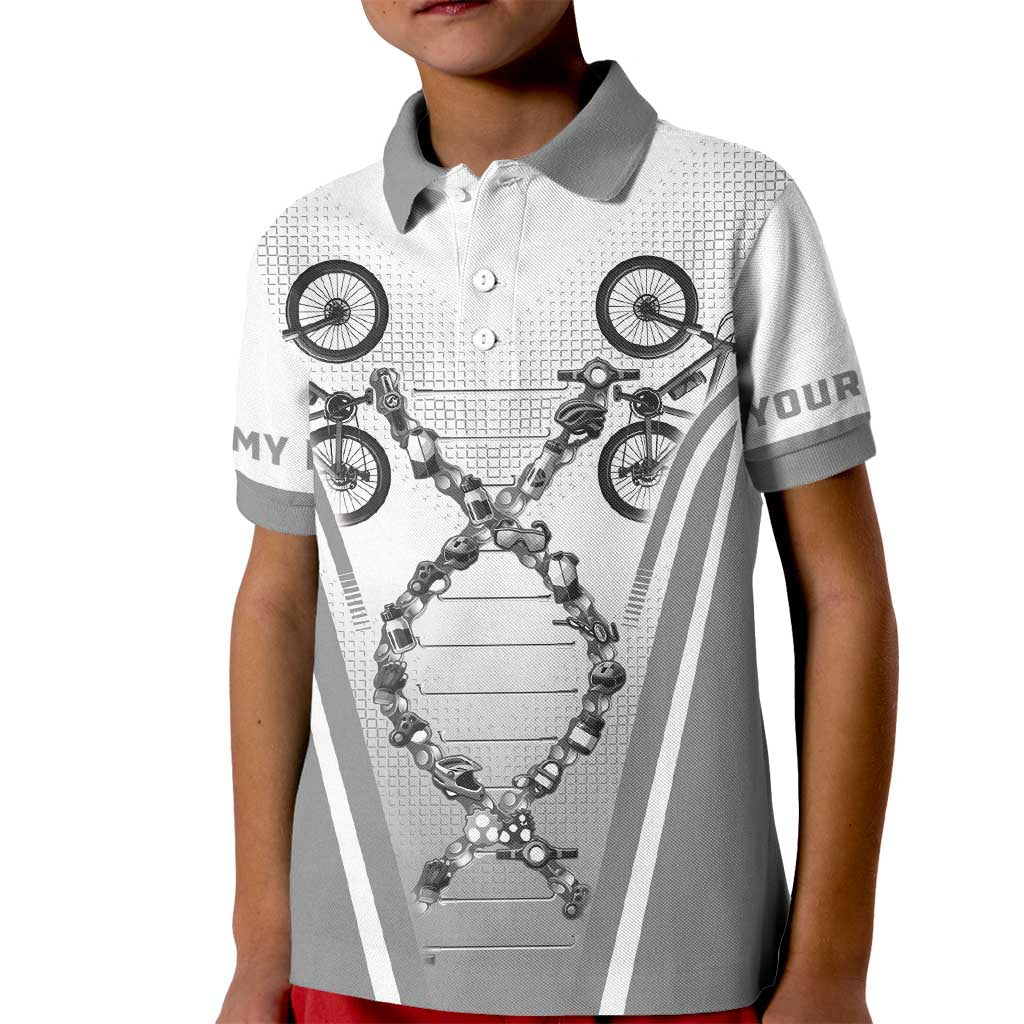 Personalized Cycling Kid Polo Shirt Its In My DNA - Wonder Print Shop