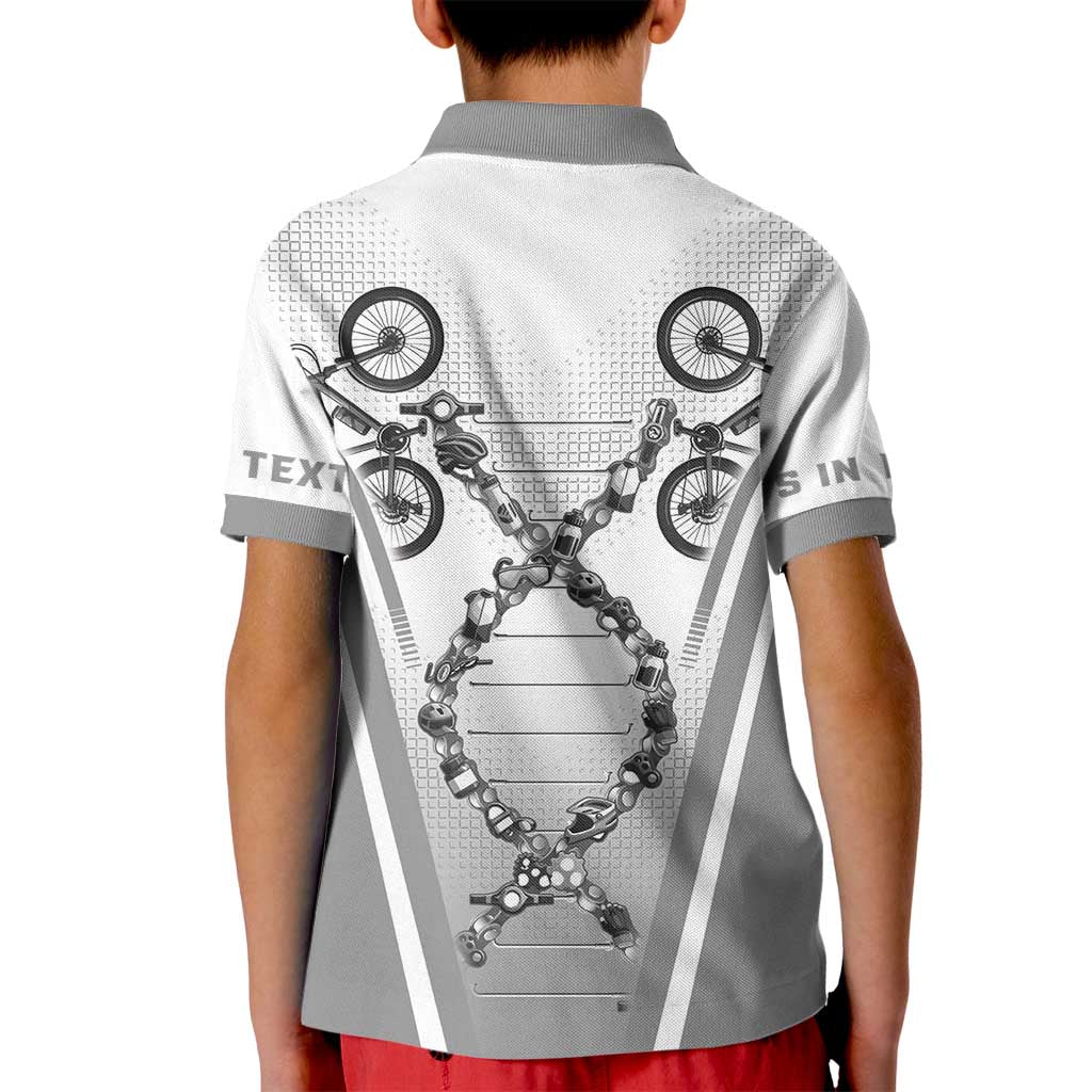 Personalized Cycling Kid Polo Shirt Its In My DNA - Wonder Print Shop