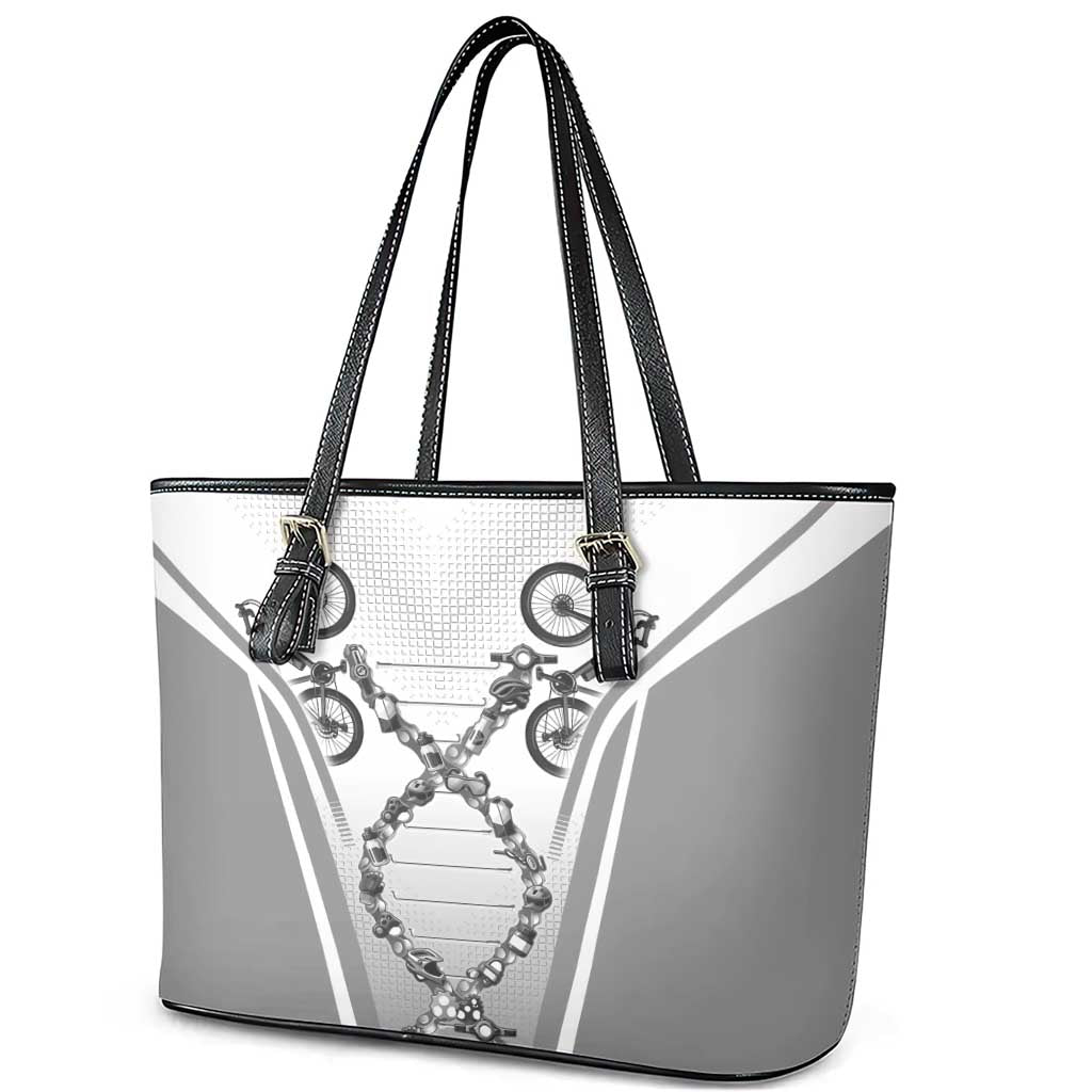 Personalized Cycling Leather Tote Bag Its In My DNA - Wonder Print Shop
