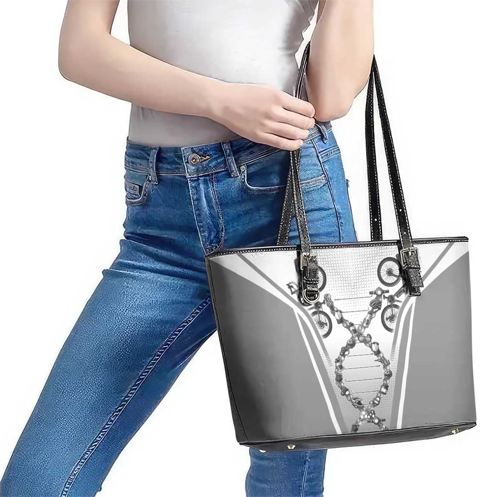 Personalized Cycling Leather Tote Bag Its In My DNA - Wonder Print Shop