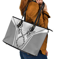 Personalized Cycling Leather Tote Bag Its In My DNA - Wonder Print Shop