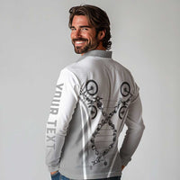 Personalized Cycling Long Sleeve Polo Shirt Its In My DNA - Wonder Print Shop