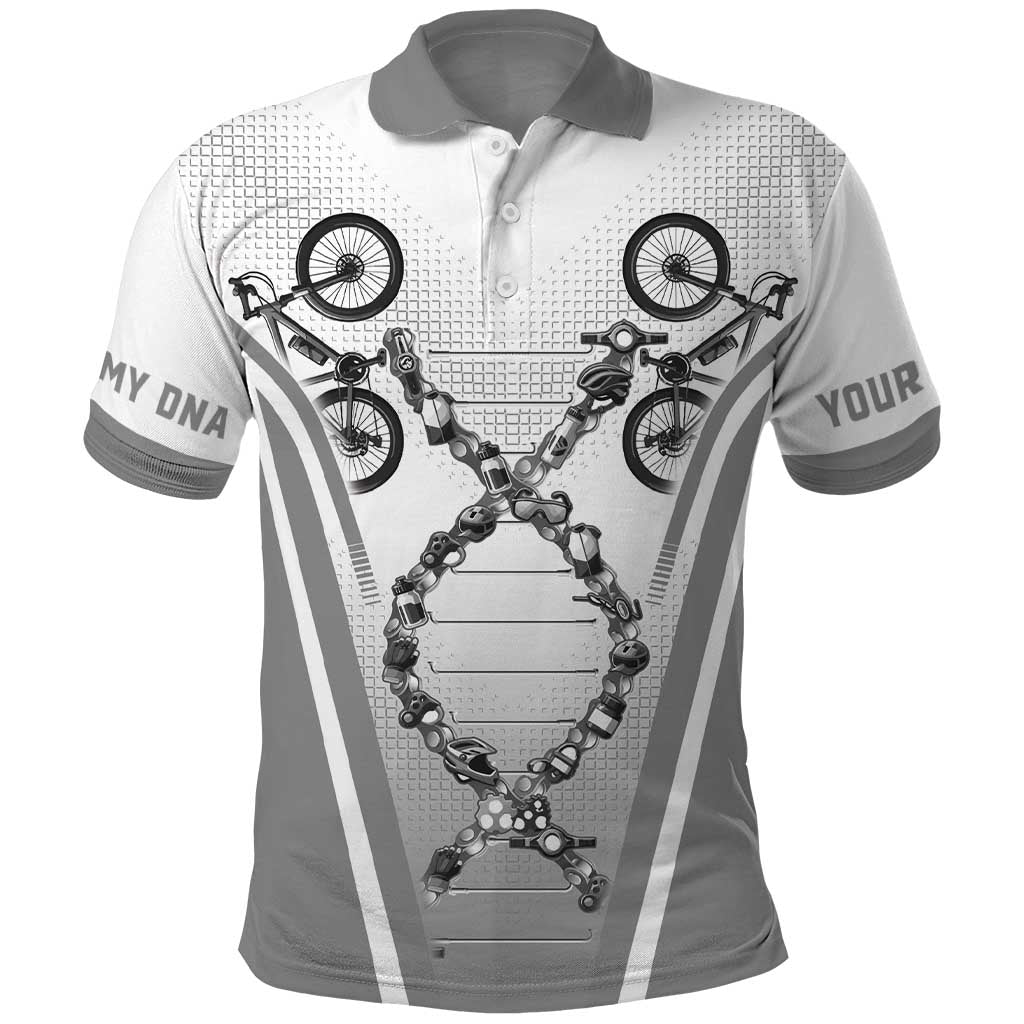 Personalized Cycling Polo Shirt Its In My DNA - Wonder Print Shop