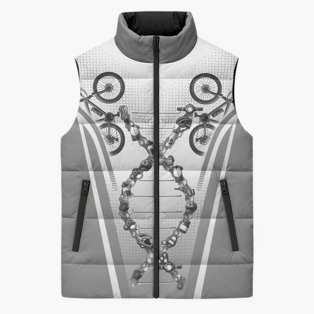 Cycling Sleeveless Puffer Jacket Its In My DNA - Wonder Print Shop