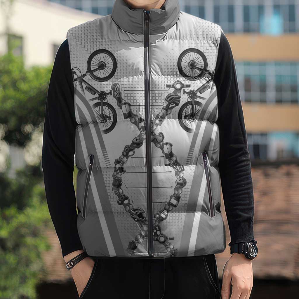 Cycling Sleeveless Puffer Jacket Its In My DNA - Wonder Print Shop