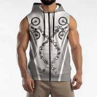 Cycling Sleeveless Zip Hoodie Its In My DNA - Wonder Print Shop