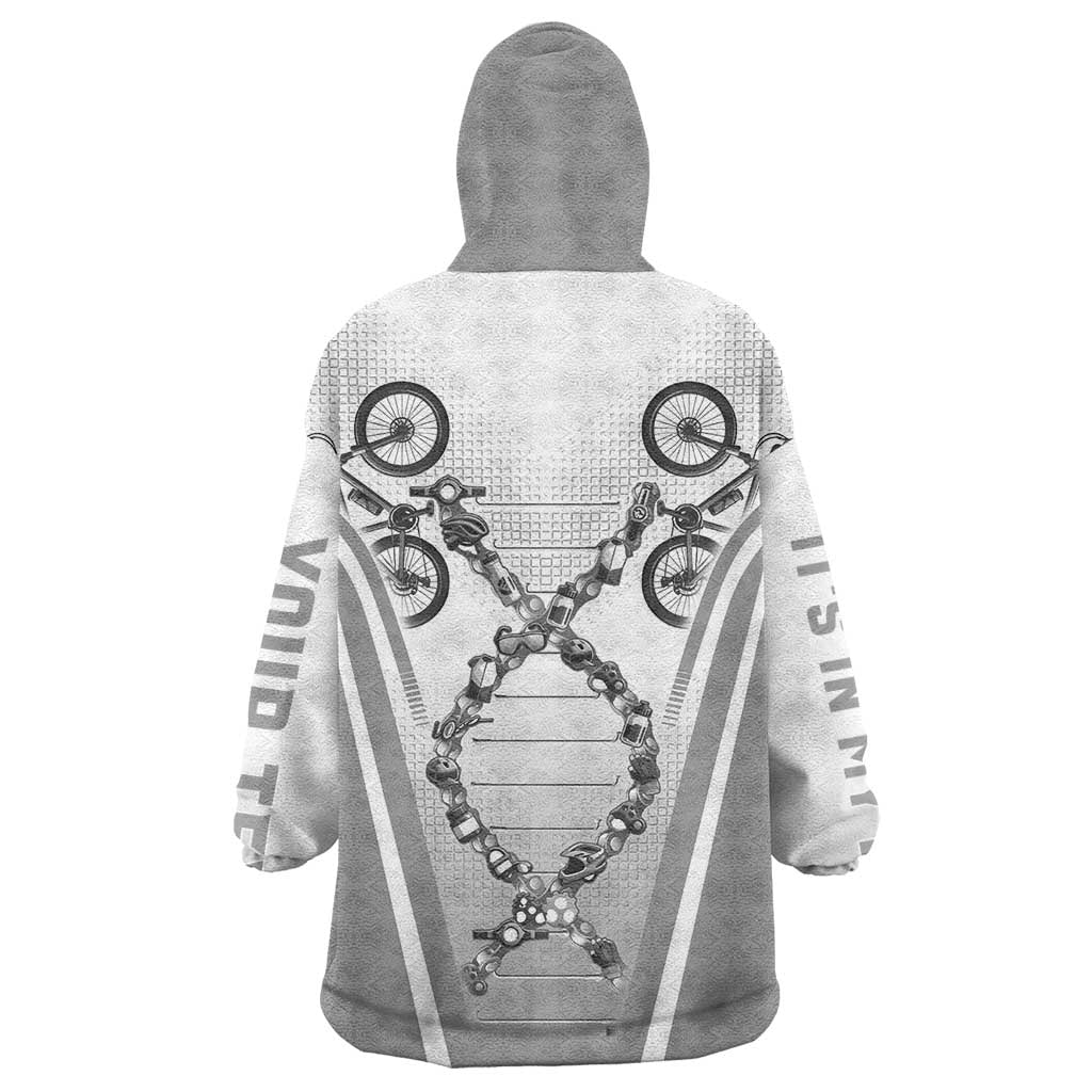 Personalized Cycling Wearable Blanket Hoodie Its In My DNA - Wonder Print Shop