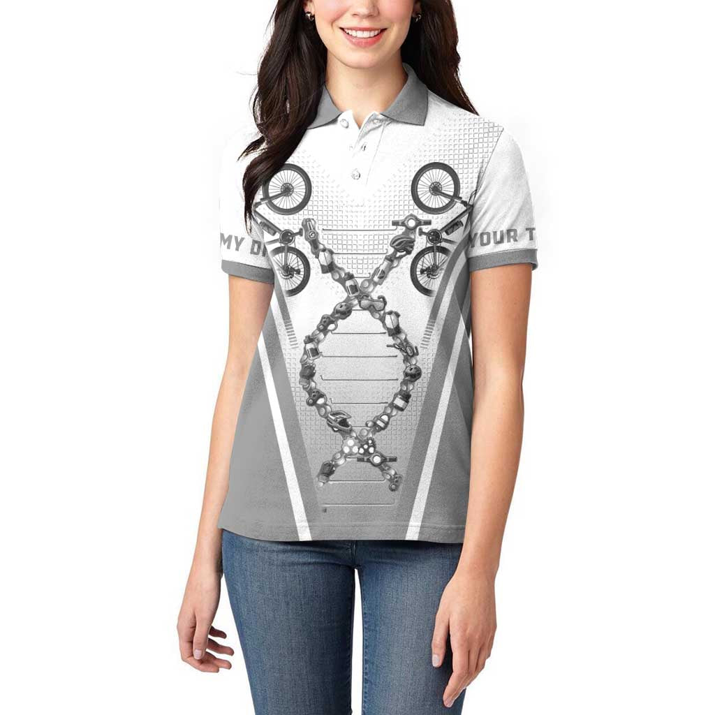 Personalized Cycling Women Polo Shirt Its In My DNA - Wonder Print Shop