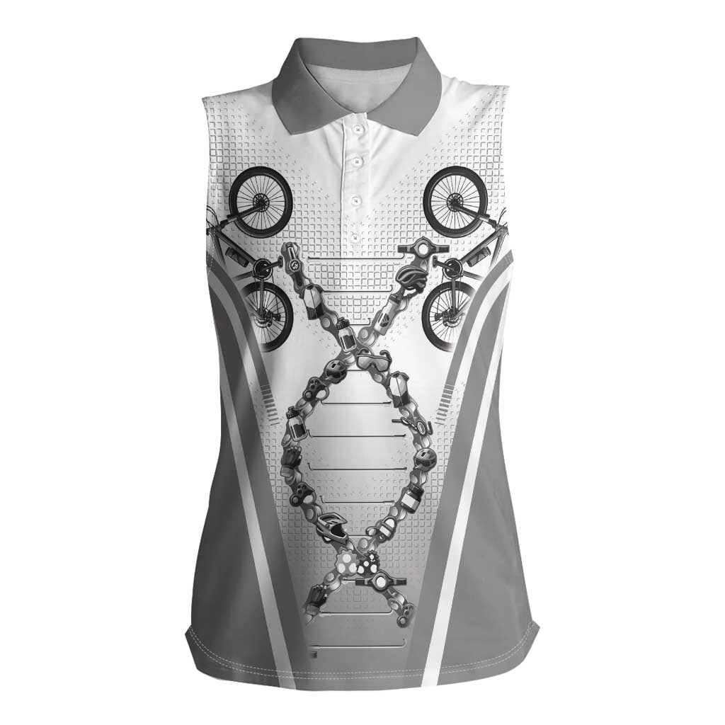 Personalized Cycling Women Sleeveless Polo Shirt Its In My DNA - Wonder Print Shop