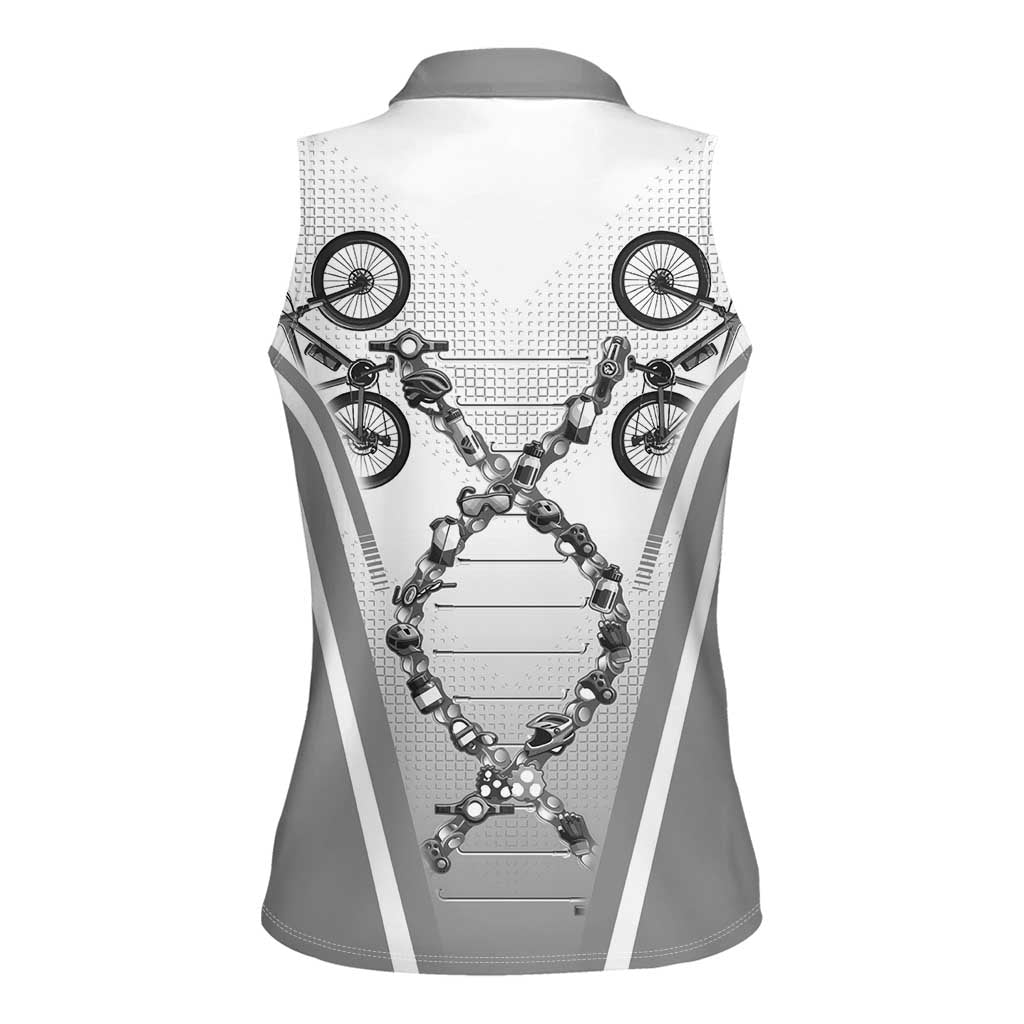 Personalized Cycling Women Sleeveless Polo Shirt Its In My DNA - Wonder Print Shop