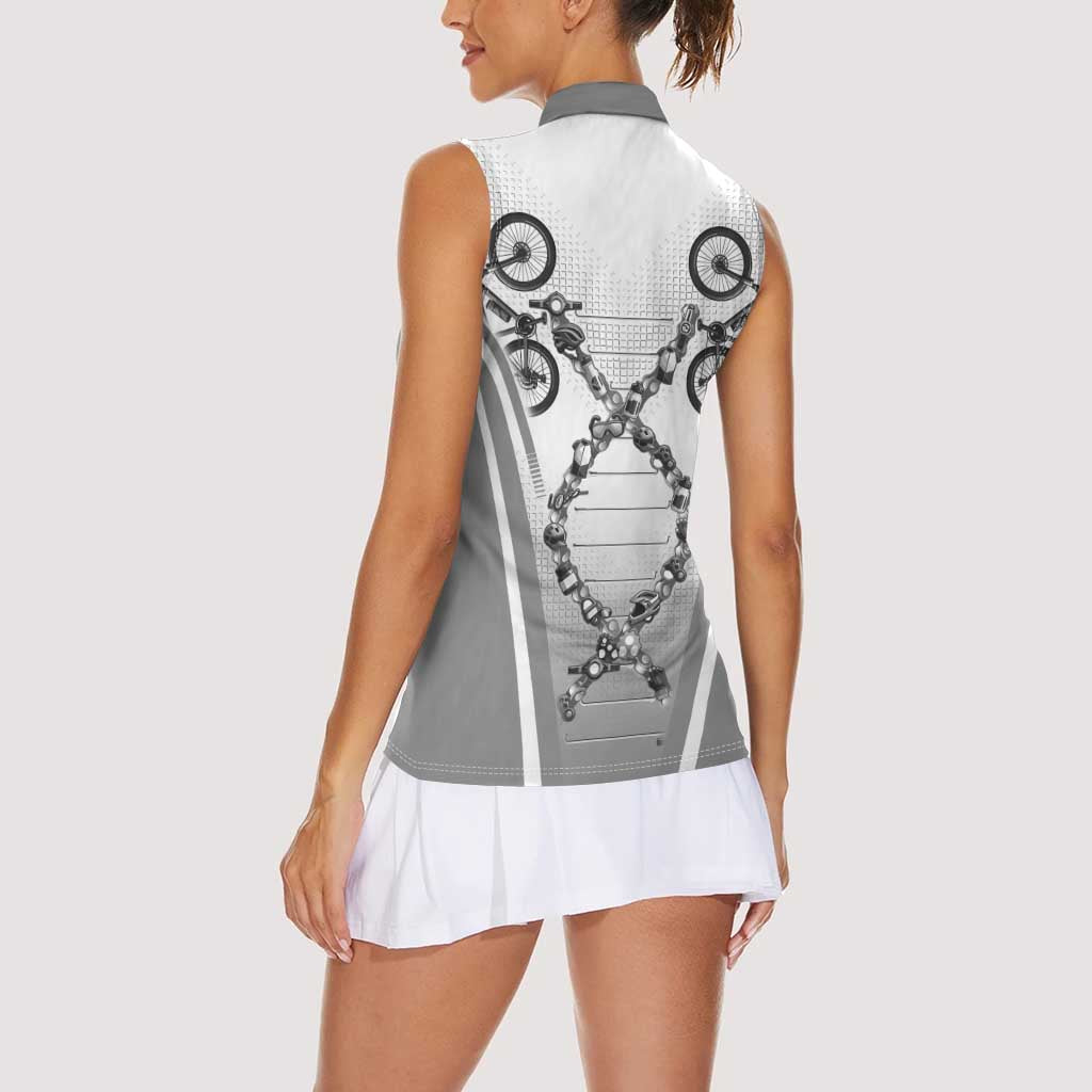 Personalized Cycling Women Sleeveless Polo Shirt Its In My DNA - Wonder Print Shop