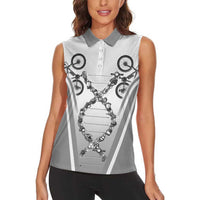 Personalized Cycling Women Sleeveless Polo Shirt Its In My DNA - Wonder Print Shop