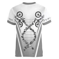 Personalized Cycling Women V-Neck T-Shirt Its In My DNA - Wonder Print Shop